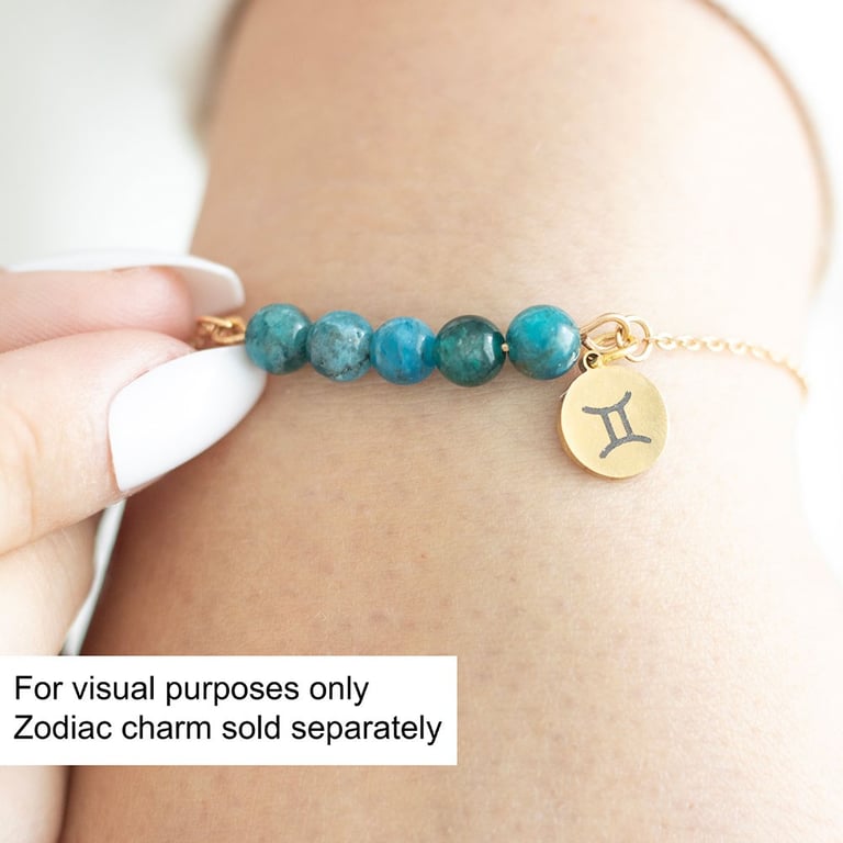 Crystal Beaded Chain Bracelet Set - 9-Piece Healing Jewelry Collection