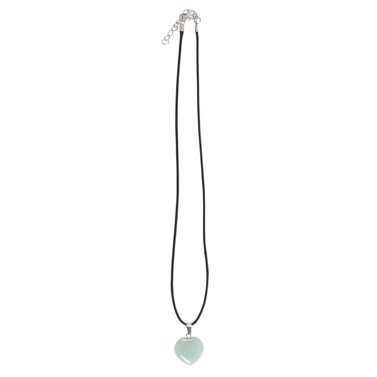 Green Aventurine Healing Crystal Heart Necklace - Abundance Attractor & Spiritual Growth Pendant