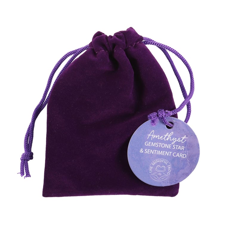 Lucky Amethyst Crystal Star Charm - Clarity Protection & Positive Energy