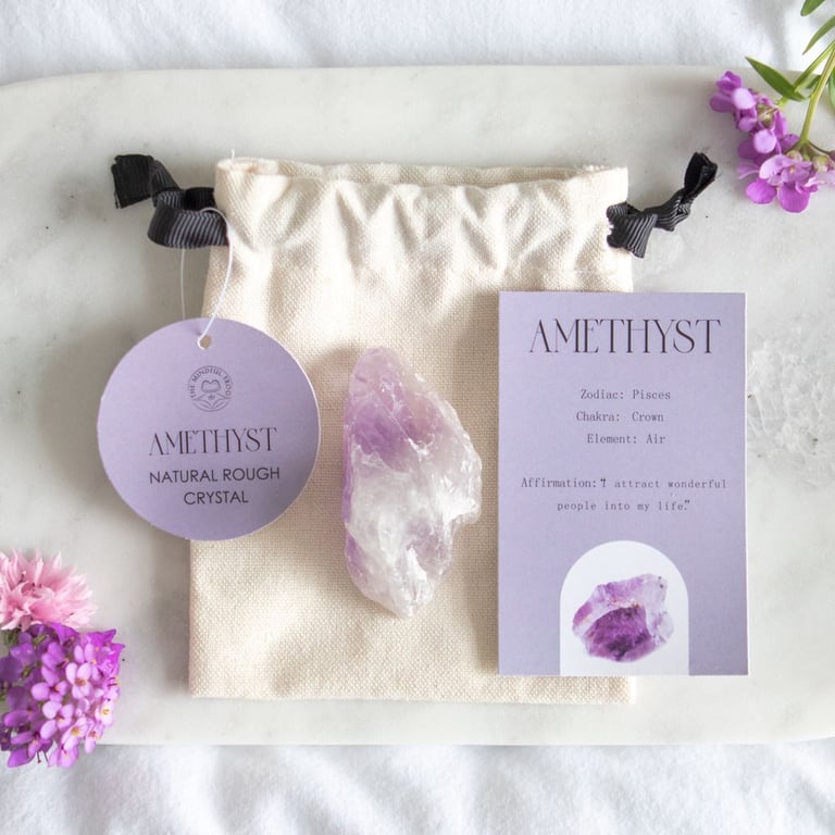 Amethyst Healing Rough Crystal - Promotes Relaxation and Positive Energies