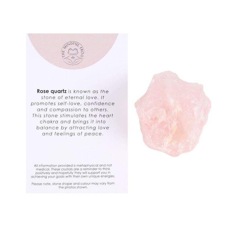 Rose Quartz Healing Crystal - Confidence Boosting Loving Energies Stone Set