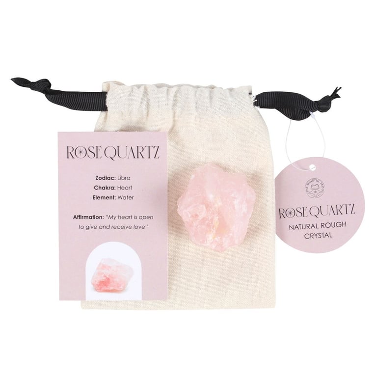 Rose Quartz Healing Crystal - Confidence Boosting Loving Energies Stone Set
