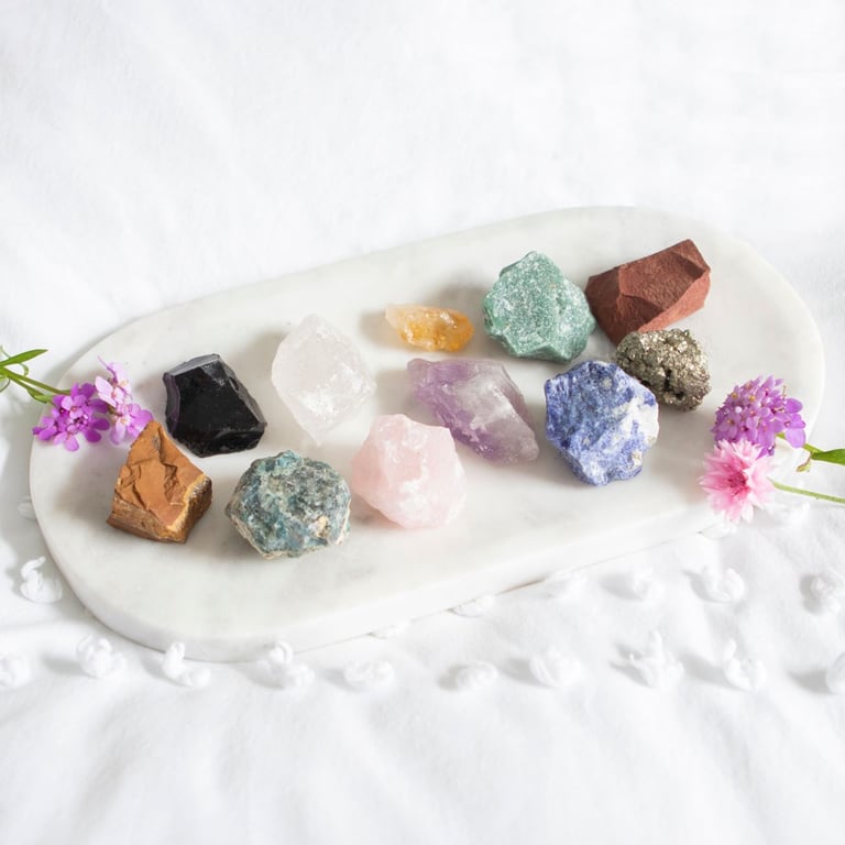 Rose Quartz Healing Crystal - Confidence Boosting Loving Energies Stone Set