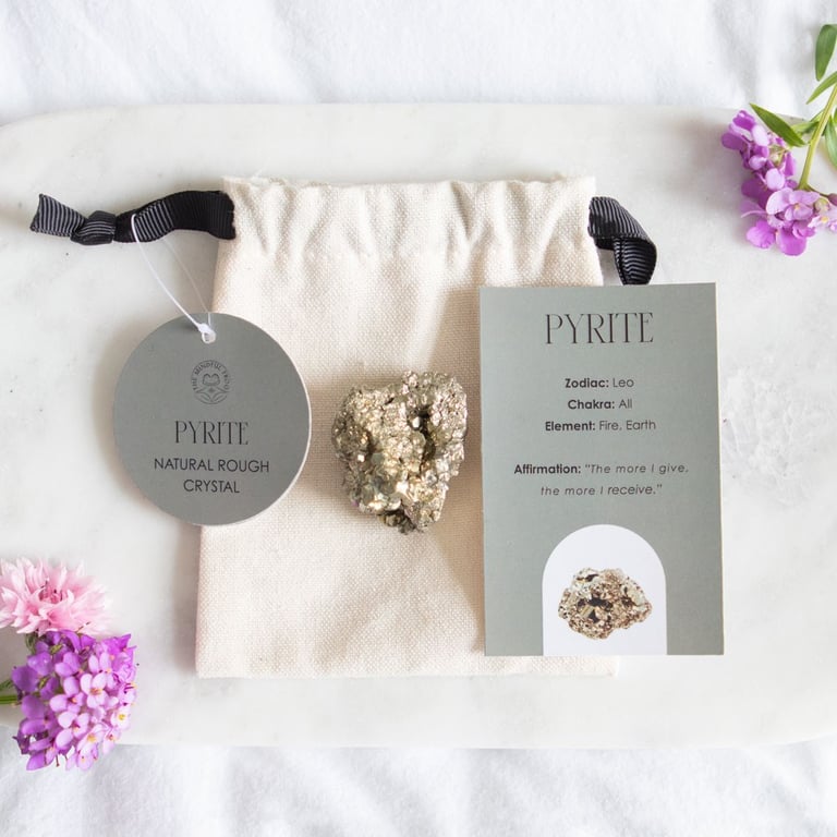 Pyrite Crystal - Spiritual Wealth & Fear Relief Stone