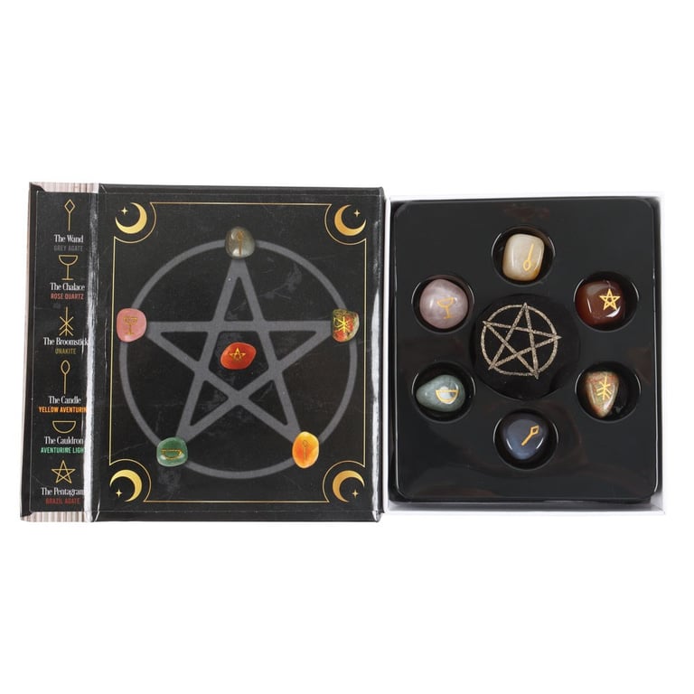 Witches Guide to Crystals Gift Set - Divination Tools and Crystal Healing Kit