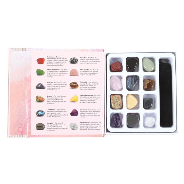 The Little Book of Crystal Healing Gift Set - 12 Chakra Balancing Stones for Beginner s Positivity & Wellbeing