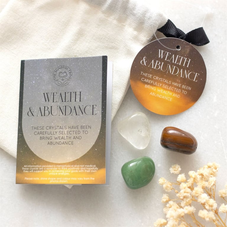 Wealth & Abundance Healing Crystal Set for Prosperity and Spiritual Growth