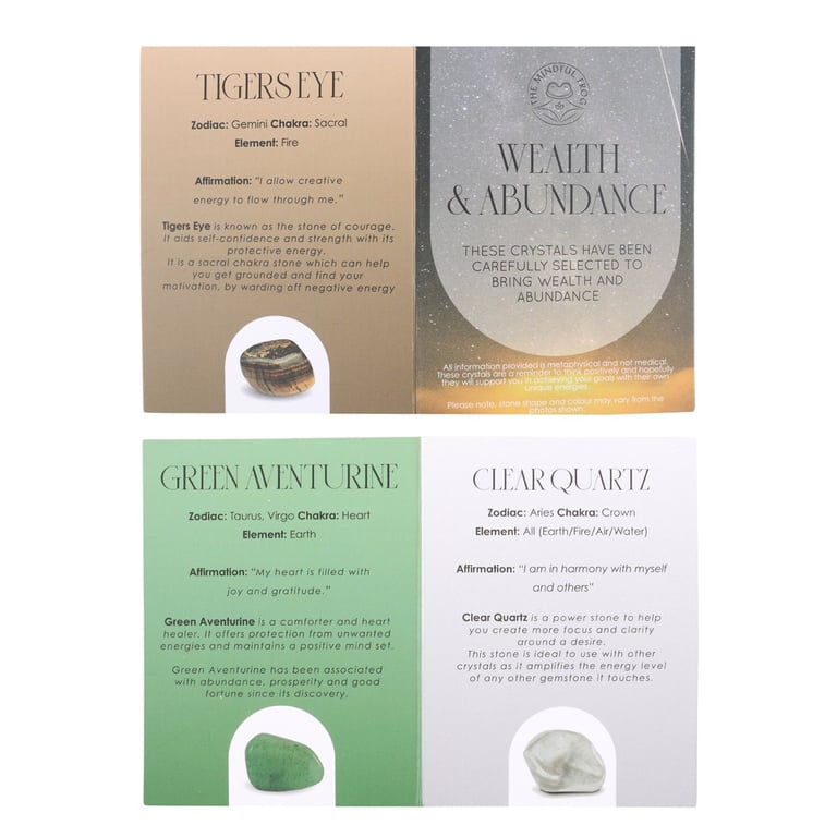 Wealth & Abundance Healing Crystal Set for Prosperity and Spiritual Growth