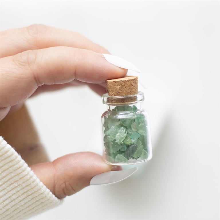 Green Aventurine Crystal Lucky Jar Gift Set
