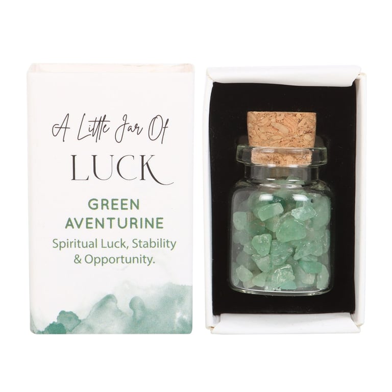Green Aventurine Crystal Lucky Jar Gift Set