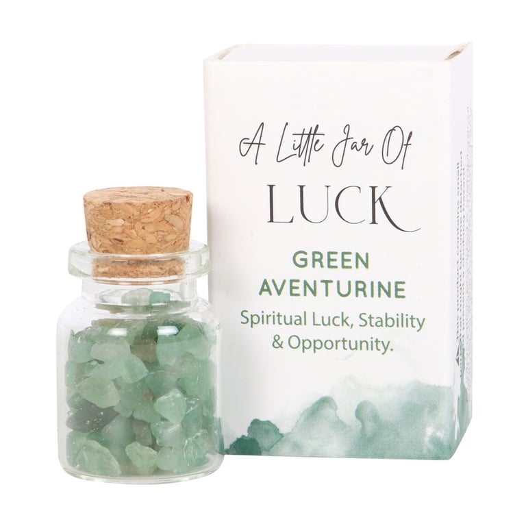 Green Aventurine Crystal Lucky Jar Gift Set