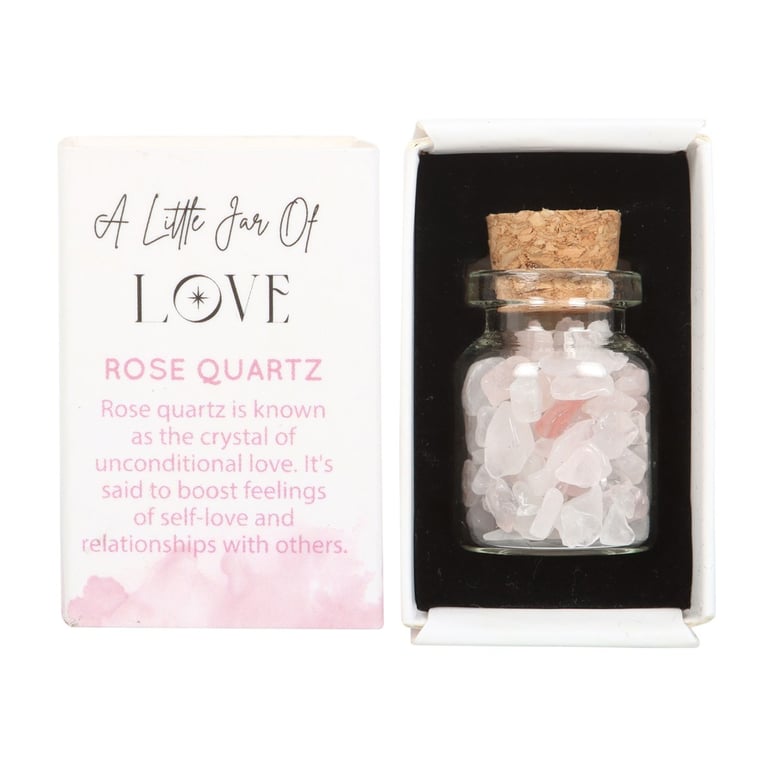 Rose Quartz Crystal Lucky Jar - Unconditional Love & Healthy Relationships Gift