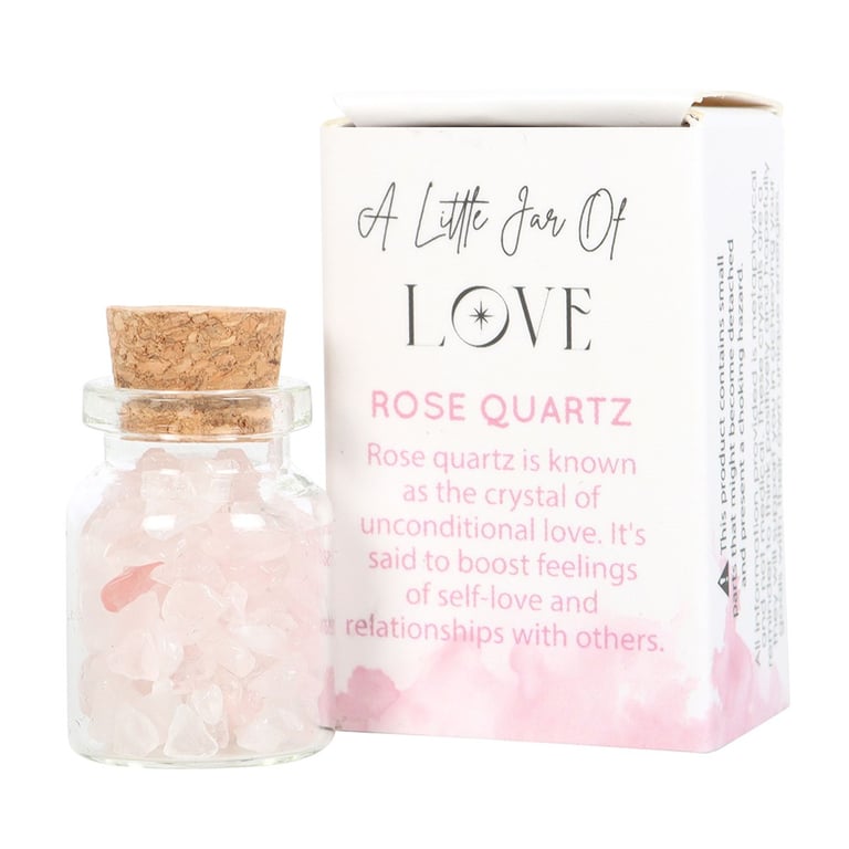 Rose Quartz Crystal Lucky Jar - Unconditional Love & Healthy Relationships Gift
