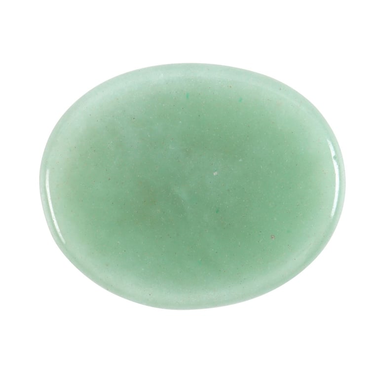 Good Luck Aventurine Palm Stone - Prosperity and Positive Energy Crystal Gift