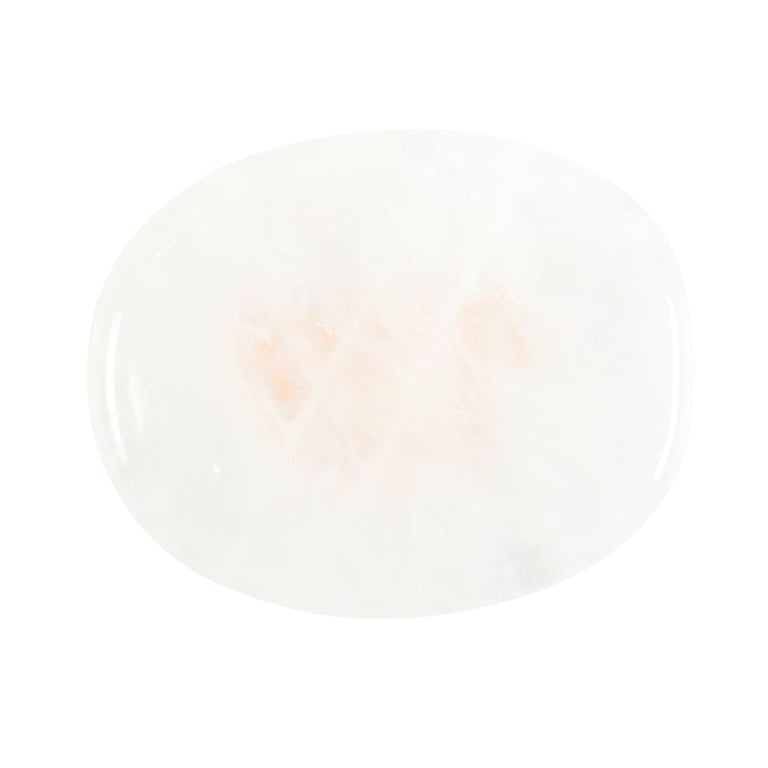 Clear Quartz Crystal Palm Stone - Gratitude Token of Appreciation and Well-being