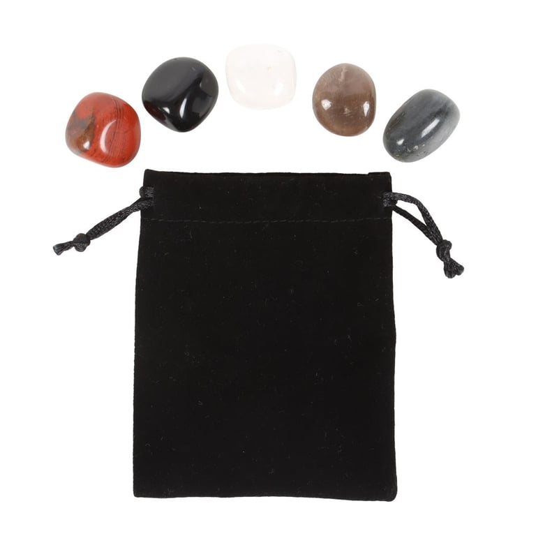 Scorpio Crystal Tumblestone Set - Enhance Astrological Balance with Smokey Quartz & More