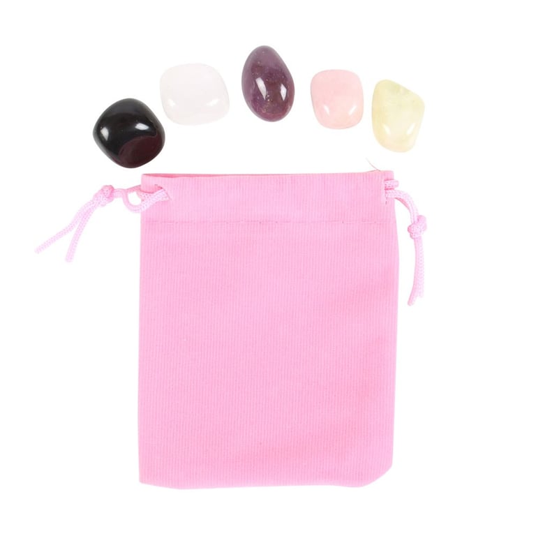 Aries Crystal Tumblestone Set - Balance and Enhance Your Fiery Nature with Harmonising Crystals for Love, Peace, Truth, Clarity and Balance