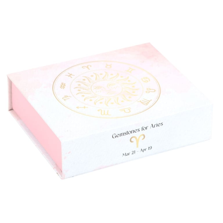 Aries Crystal Tumblestone Set - Balance and Enhance Your Fiery Nature with Harmonising Crystals for Love, Peace, Truth, Clarity and Balance