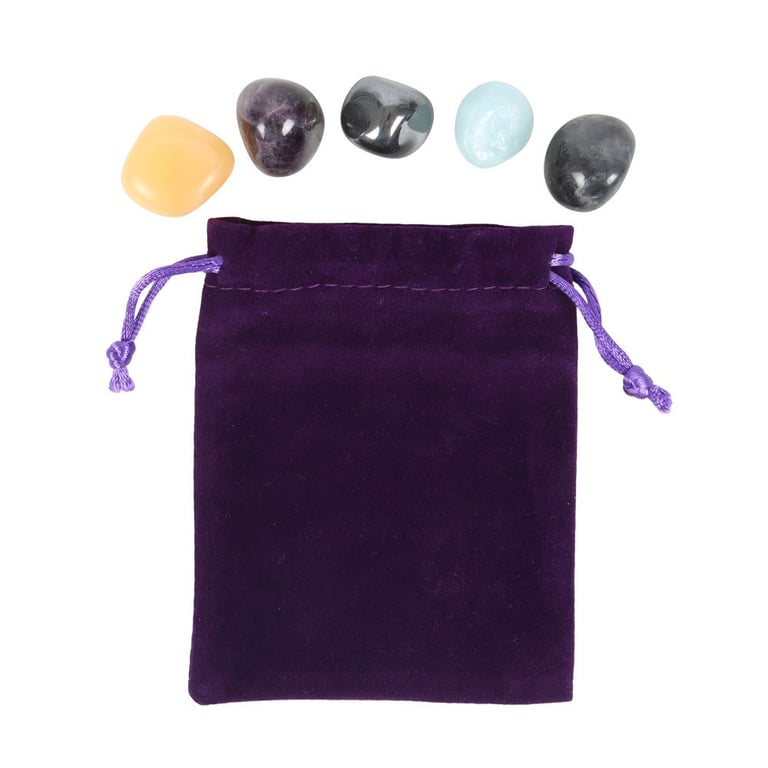 Aquarius Crystal Tumblestone Set - Balance and Enhance Your Energy with Hematite, Amethyst & More