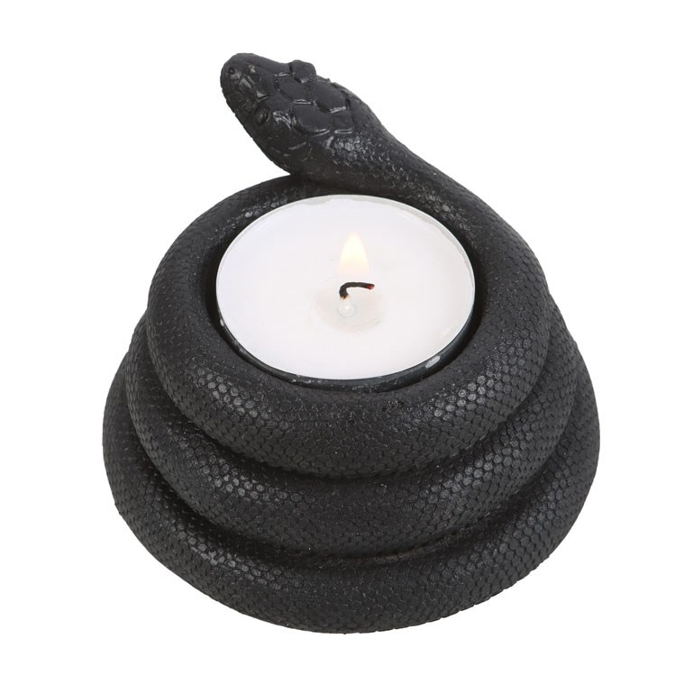 Snake Resin Tealight Holder - Modern Eerie Home Decor Accent