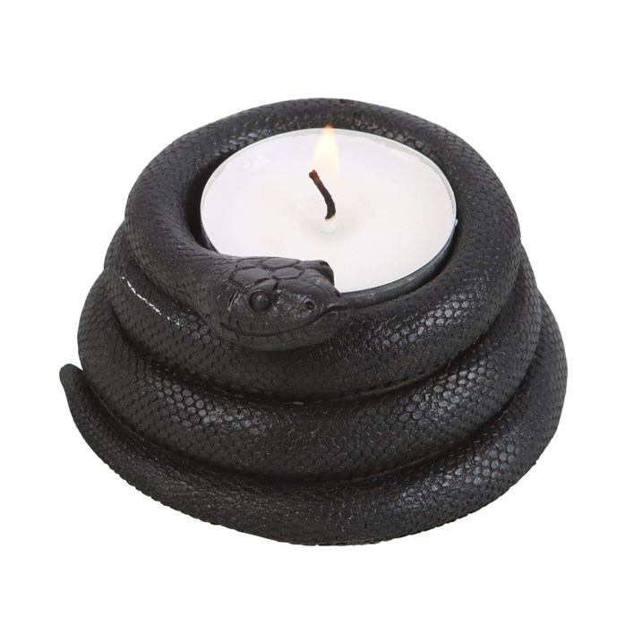 Snake Resin Tealight Holder - Modern Eerie Home Decor Accent