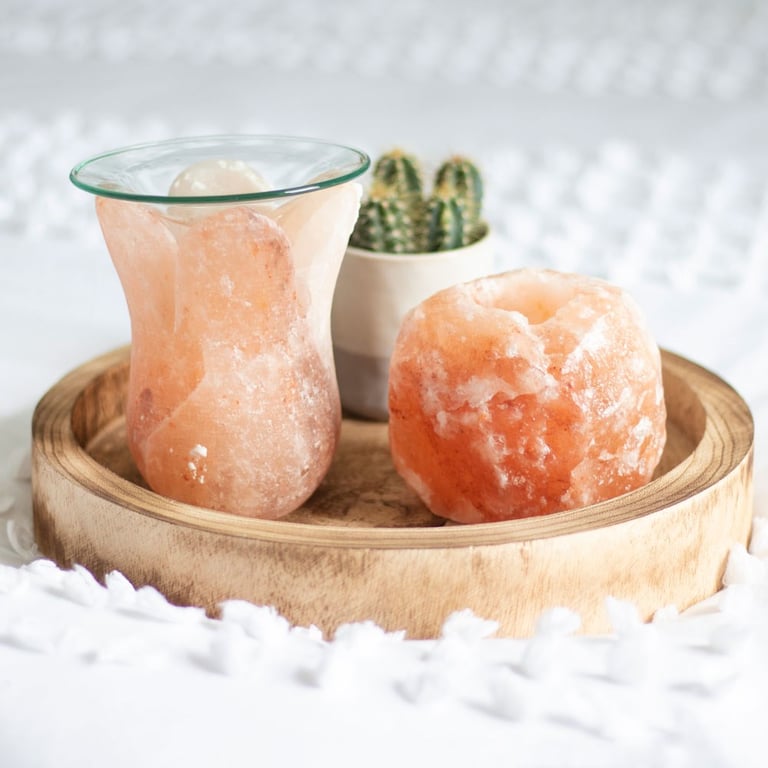 Himalayan Salt Tealight Holder - Natural Single Candle Holder for Home Decor