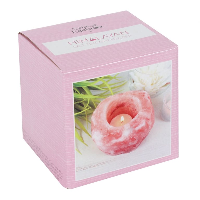 Himalayan Salt Tealight Holder - Natural Single Candle Holder for Home Decor