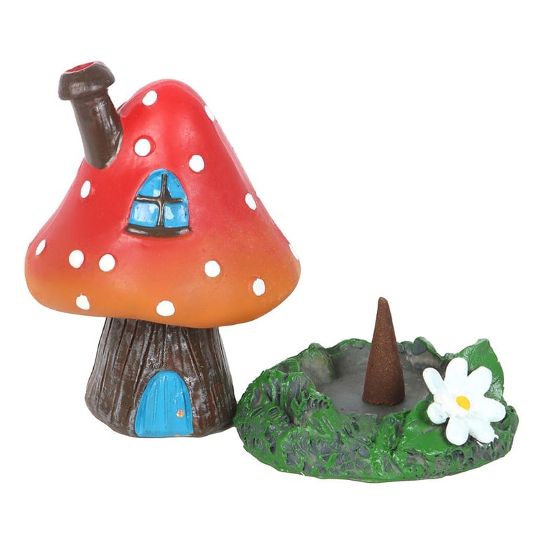 Red Toadstool Incense Holder - Lisa Parker Design, Elegant Home Decor Burner