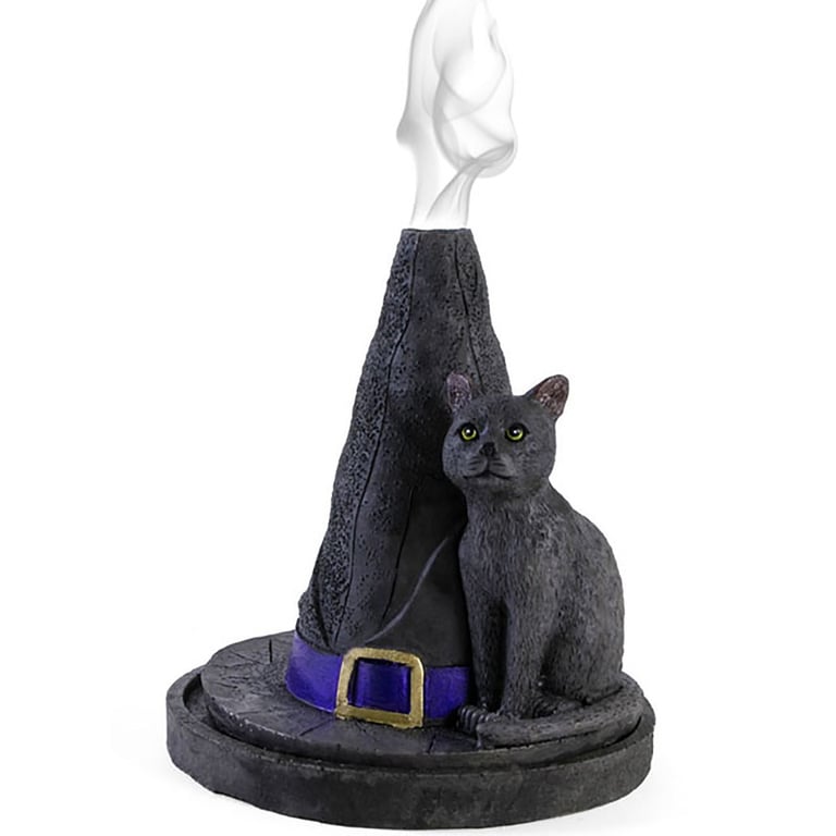 Lisa Parker Witch Hat Cat Incense Cone Holder Home Decor Accessory