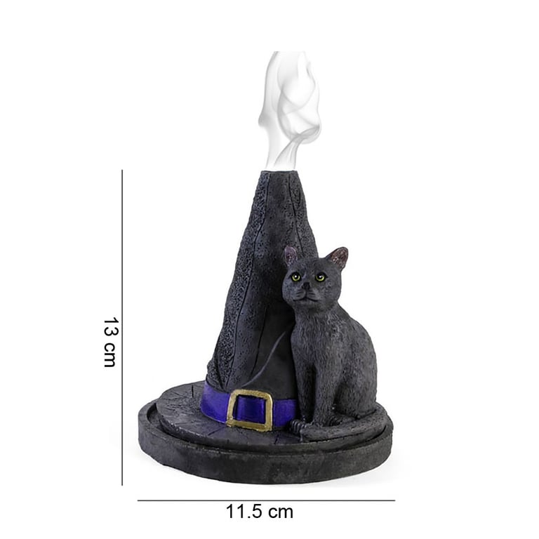 Lisa Parker Witch Hat Cat Incense Cone Holder Home Decor Accessory