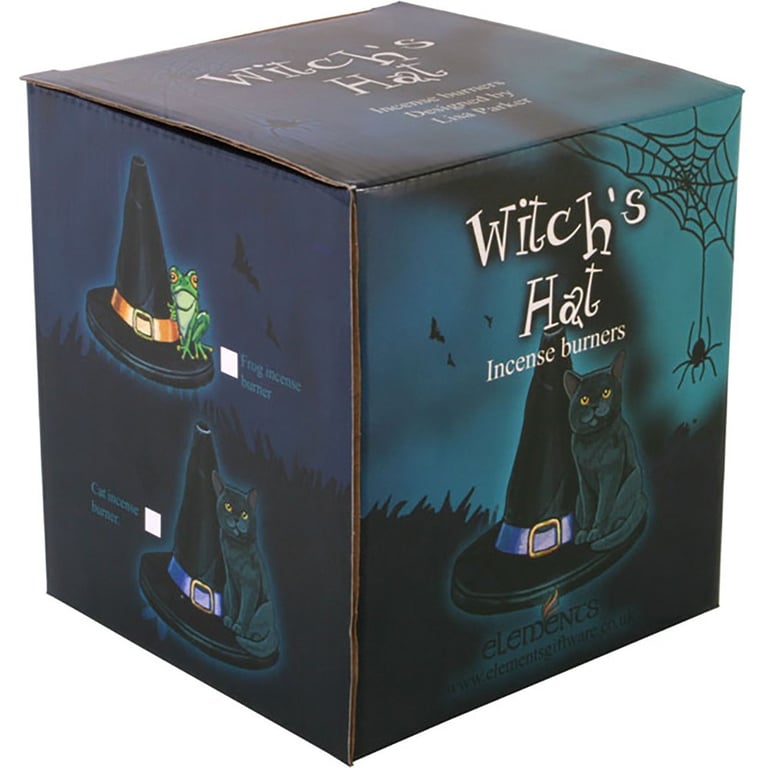 Lisa Parker Witch Hat Cat Incense Cone Holder Home Decor Accessory