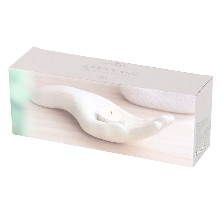 Open Hand Tealight Holder - Modern Meditation Light with Soothing Glow