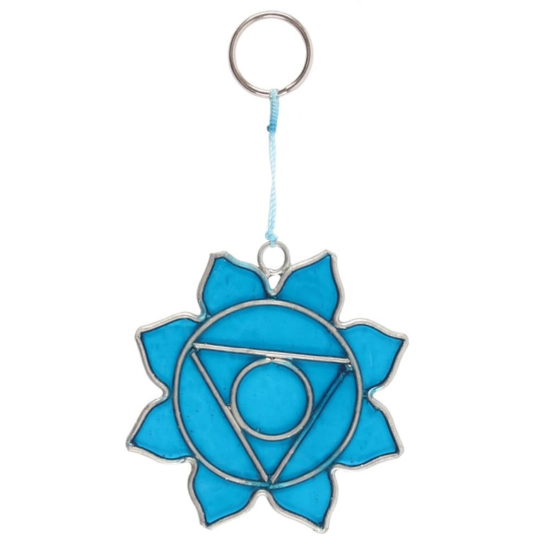 Throat Chakra Symbol Mini Suncatcher for Enhanced Communications and Creativity