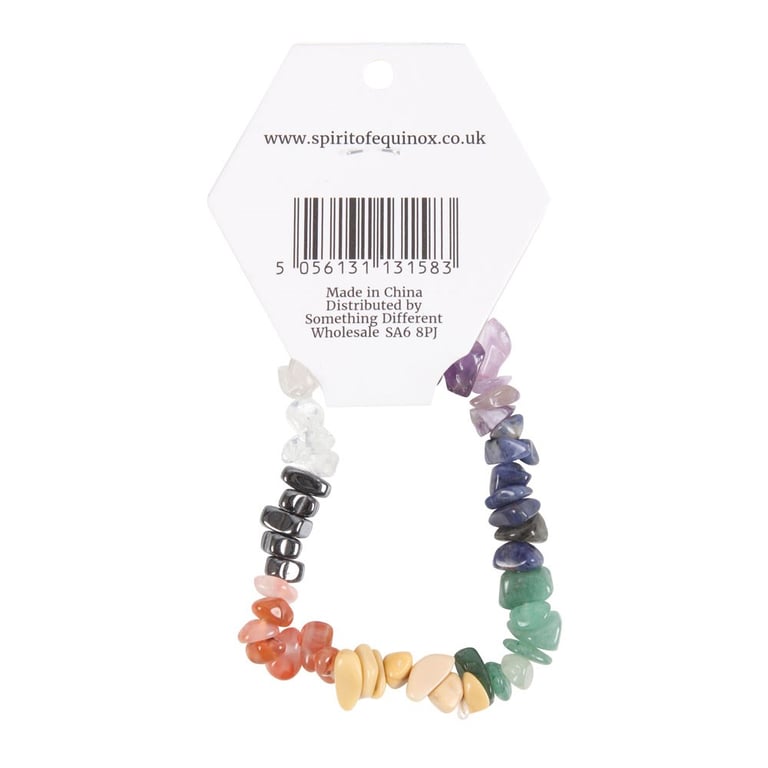 Chakra Healing Bracelet - 7 Semi-Precious Stones for Balance and Well-being