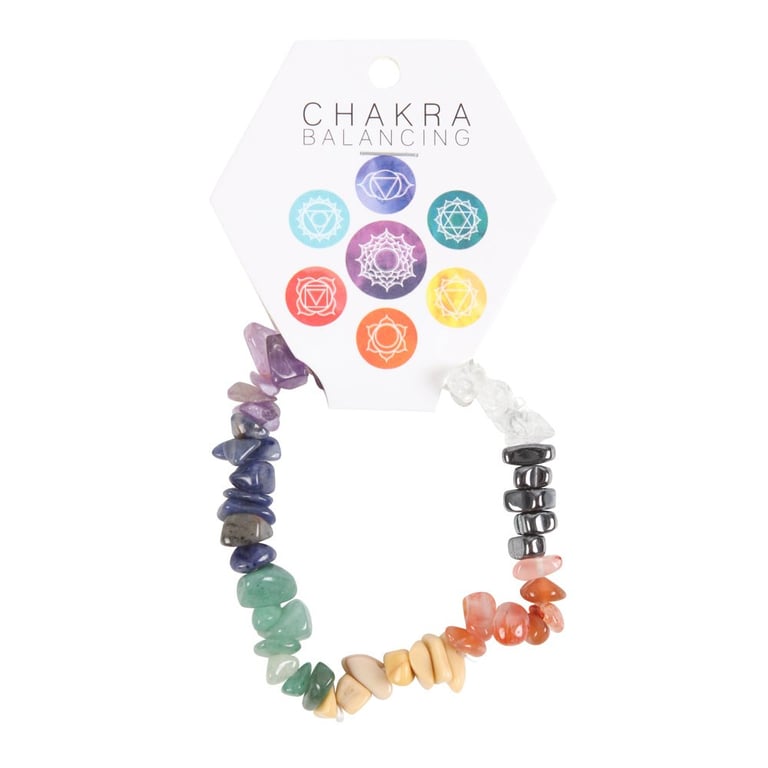 Chakra Healing Bracelet - 7 Semi-Precious Stones for Balance and Well-being