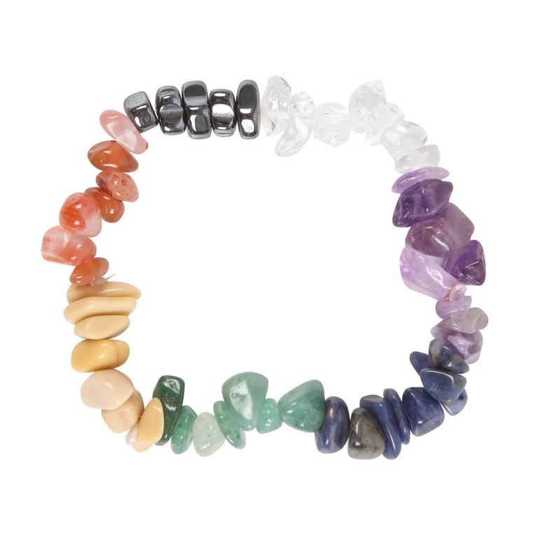 Chakra Healing Bracelet - 7 Semi-Precious Stones for Balance and Well-being