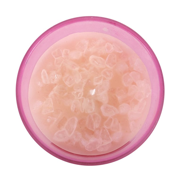 Crown Chakra Blackberry Crystal Chip Candle - 25 Hour Burn Time, Spiritual Realigner
