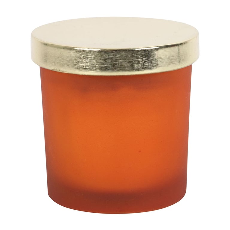 Sacral Chakra Orange Crystal Chip Candle - Carnelian Chip & 25hr Burn Time