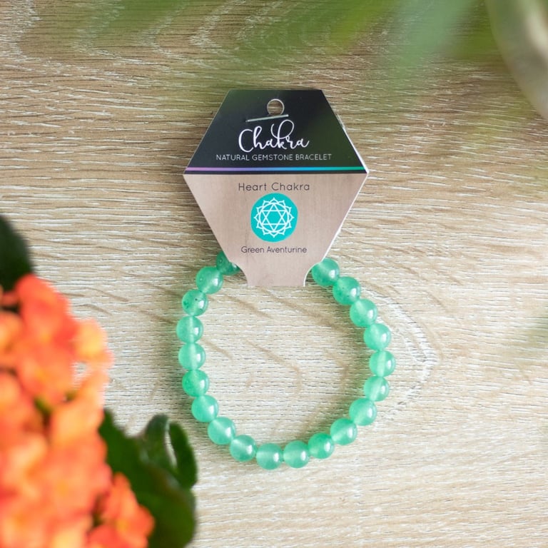 Heart Chakra Green Aventurine Gemstone Balance Bracelet