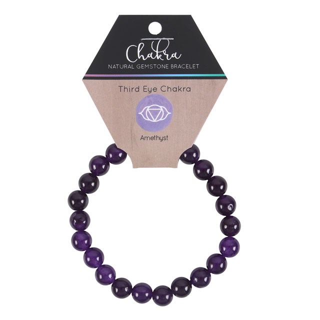 Amethyst Third Eye Chakra Balance Bracelet - Metaphysical Energy Alignment