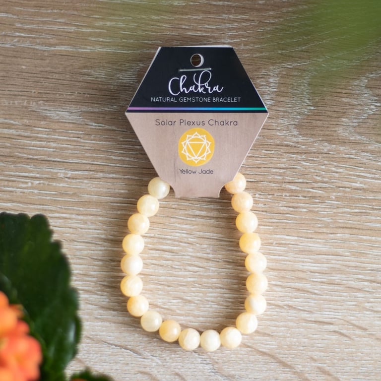 Yellow Jade Solar Plexus Chakra Balance Gemstone Bracelet