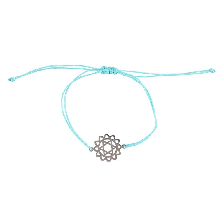 Heart Chakra Balance Charm Bracelet - Green String and Metal Accent for Love and Compassion