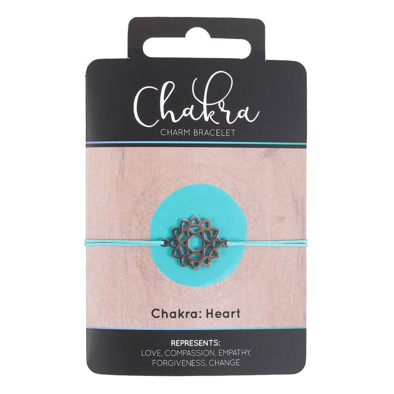 Heart Chakra Balance Charm Bracelet - Green String and Metal Accent for Love and Compassion