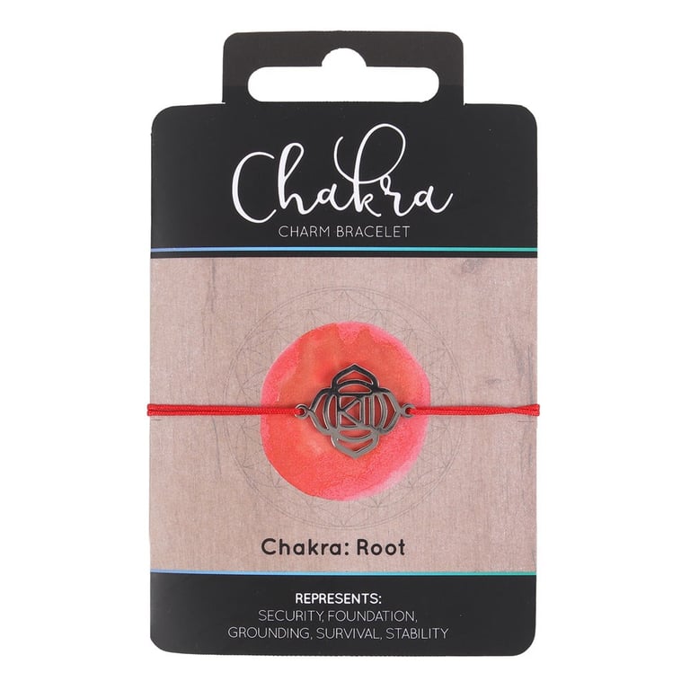 Root Chakra Balance Charm Bracelet - Red String Grounding Security Jewelry