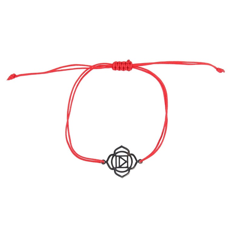 Root Chakra Balance Charm Bracelet - Red String Grounding Security Jewelry