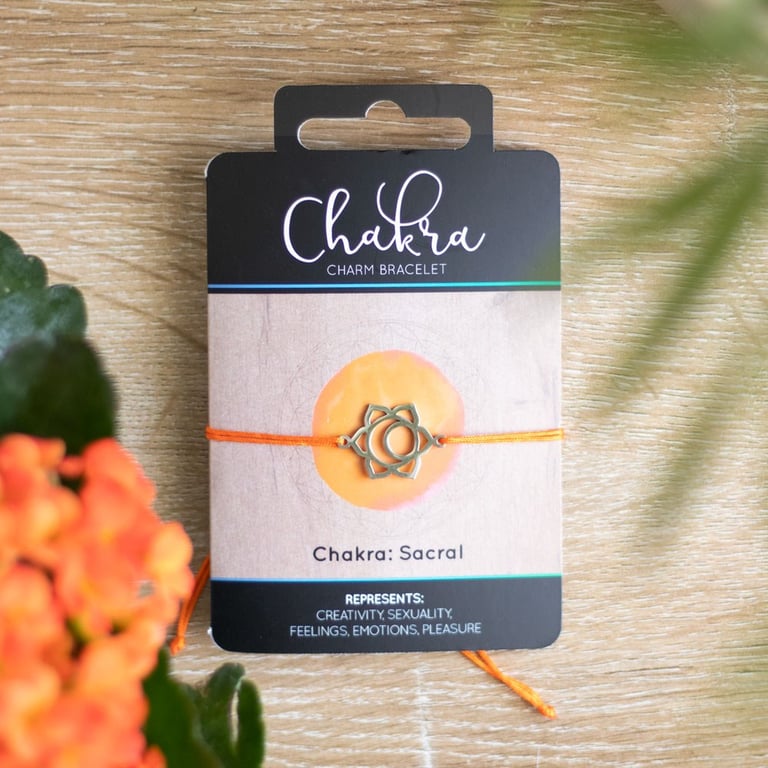Sacral Chakra Balance Charm Bracelet - Creativity & Emotions Alignment