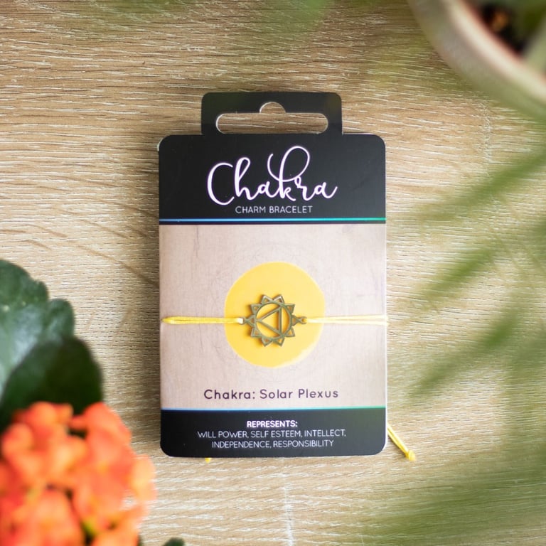 Solar Plexus Chakra Balance and Willpower Charm Bracelet