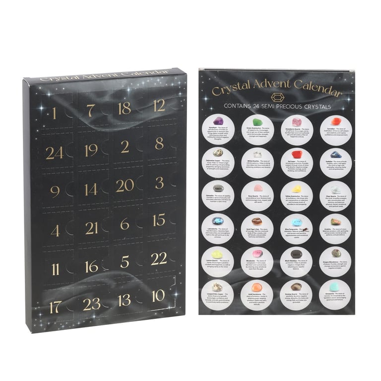 24-Day Crystal Advent Calendar for Spiritual Healing and Wellbeing