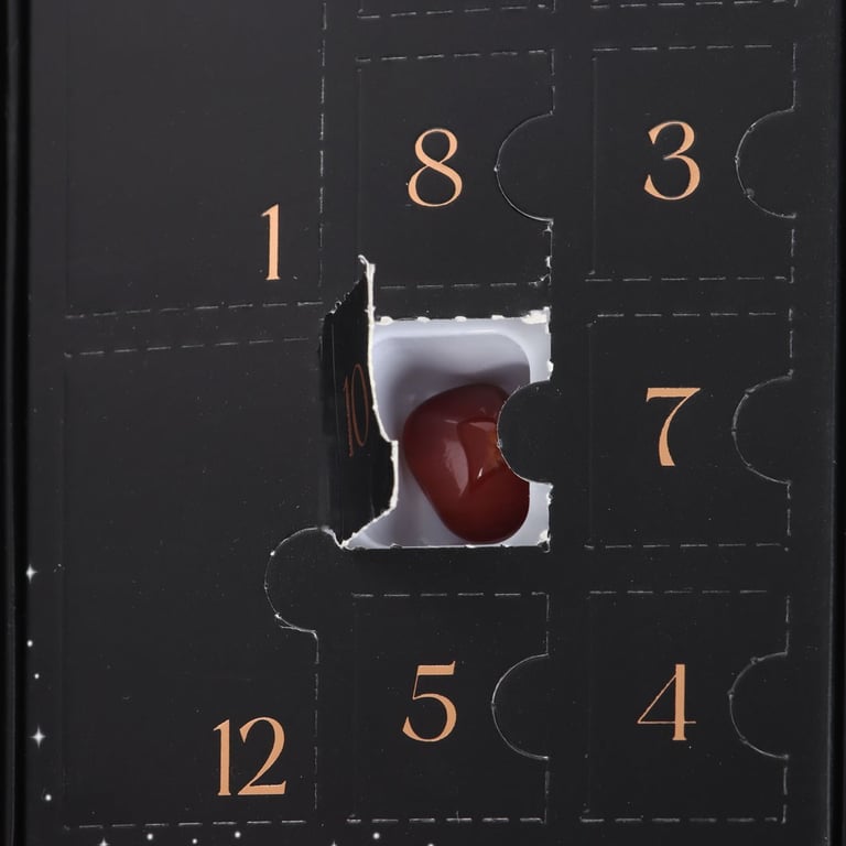 12-Day Crystal Necklace Advent Calendar - Interchangeable Gemstones & Daily Surprise