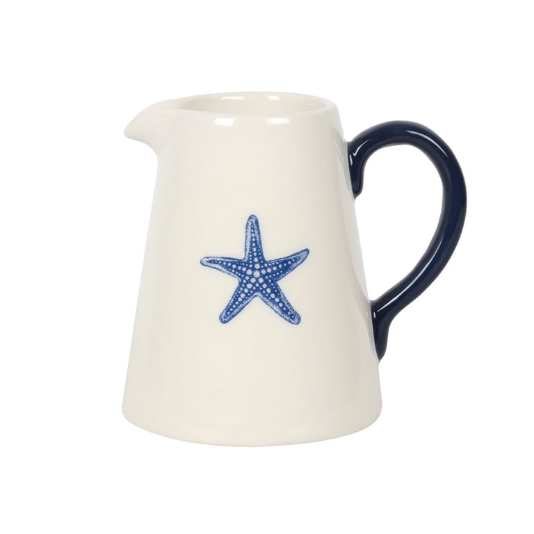 12cm Starfish Flower Jug - Nautical Coastal Vase for Seaside-Inspired Decor